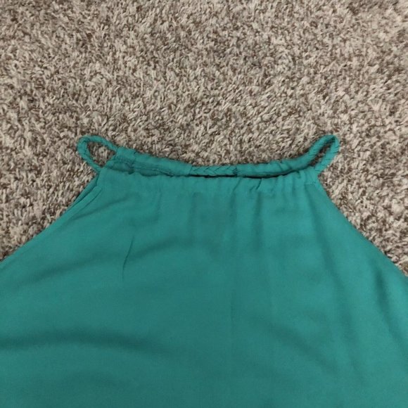 Papermoon designed exclusively for Stitch Fix Women Blue Sleeveless Blouse Small - Picture 3 of 8